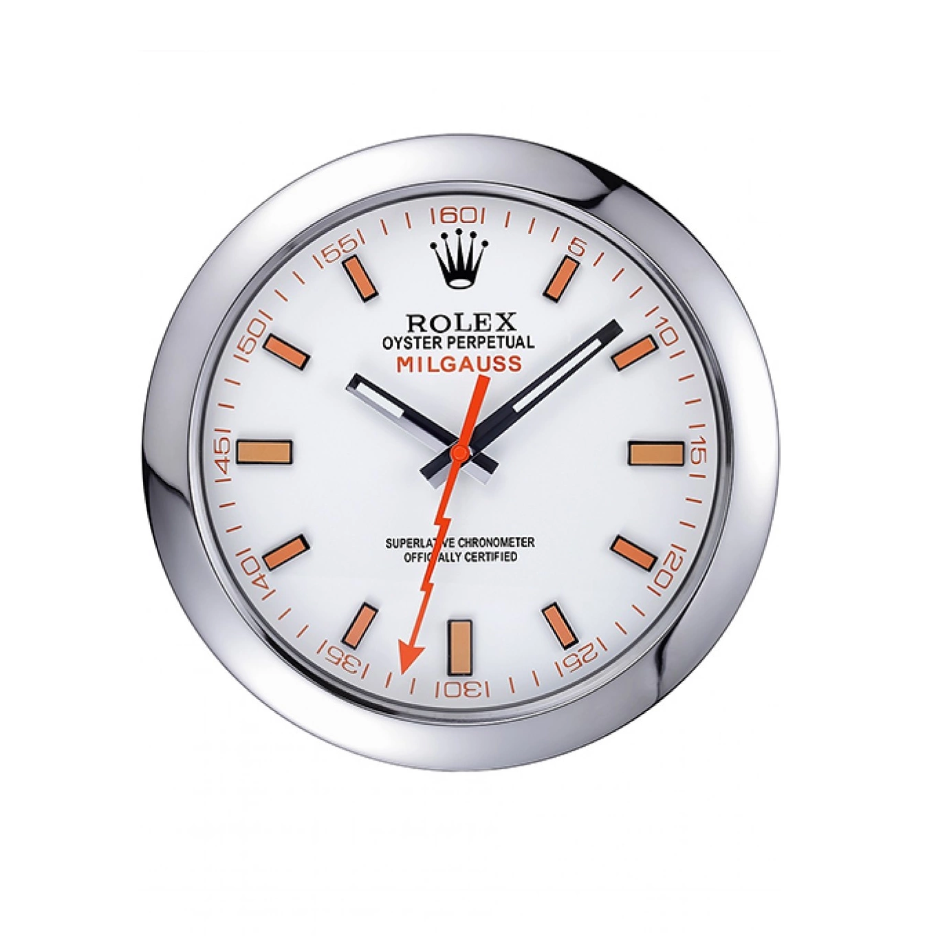 MiroTime 0812 Rolex Milgauss Wall Clock Silver 621910